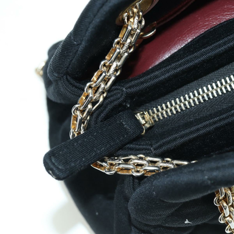 【日本直送】香奈兒 (CHANEL) Matelasse 鏈條肩背包，黑色金色 CC 標誌，貨號 168322V-22