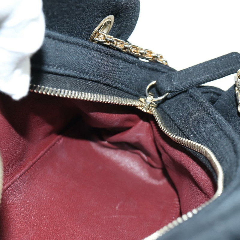 【日本直送】香奈兒 (CHANEL) Matelasse 鏈條肩背包，黑色金色 CC 標誌，貨號 168322V-23