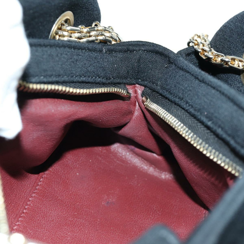 【日本直送】香奈兒 (CHANEL) Matelasse 鏈條肩背包，黑色金色 CC 標誌，貨號 168322V-24