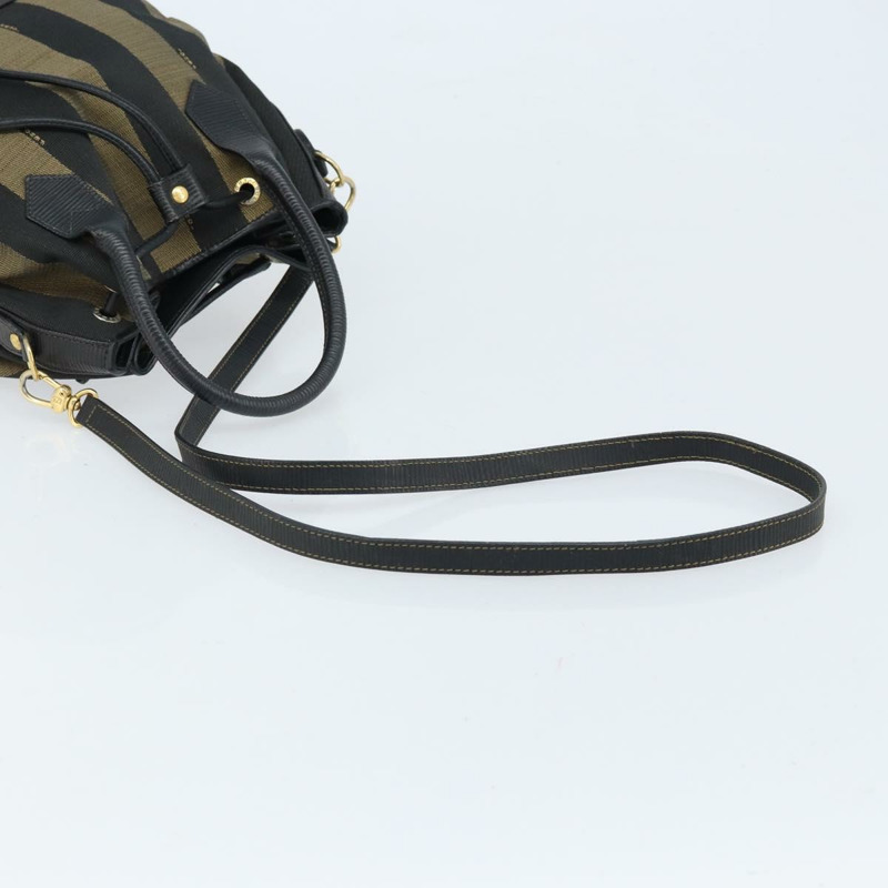 【日本直送】FENDI 胡桃色帆布手提包 PVC 兩用黑色棕色 正品 LNZ340-7
