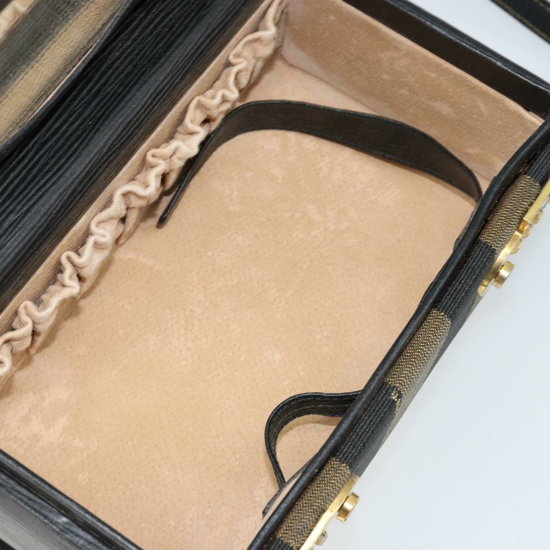 【日本直送】FENDI 胡桃色帆布手提包 PVC 兩用黑色棕色 正品 LNZ340-10