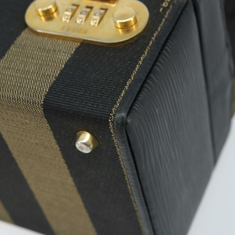 【日本直送】FENDI 胡桃色帆布手提包 PVC 兩用黑色棕色 正品 LNZ340-15