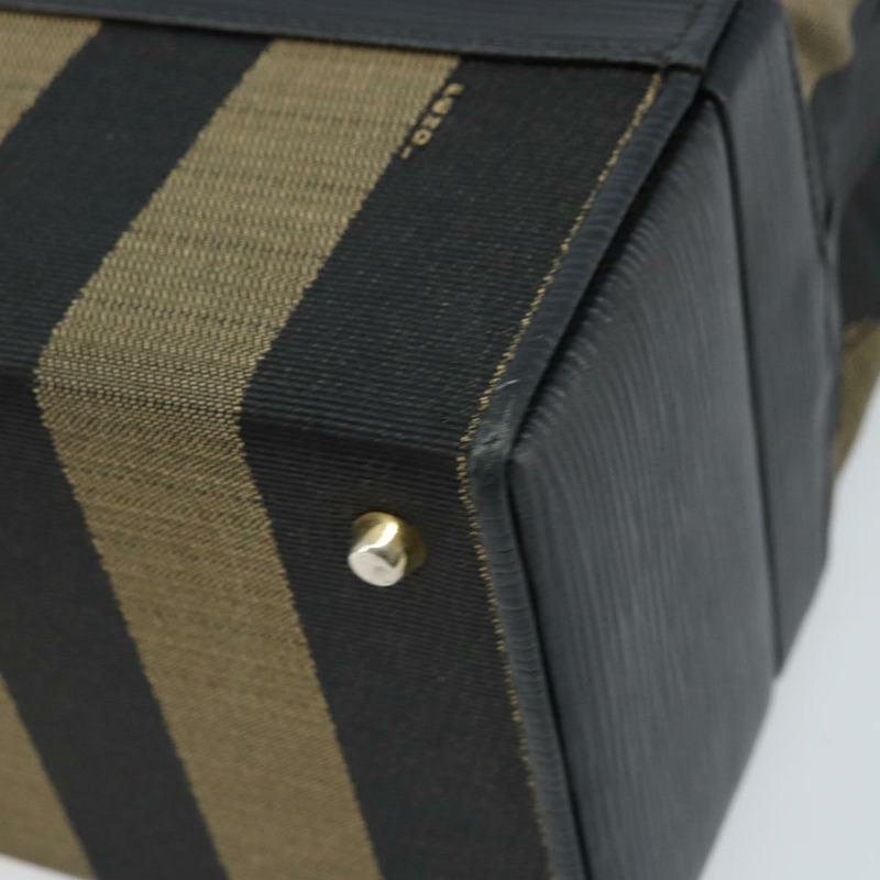 【日本直送】FENDI 胡桃色帆布手提包 PVC 兩用黑色棕色 正品 LNZ340-17