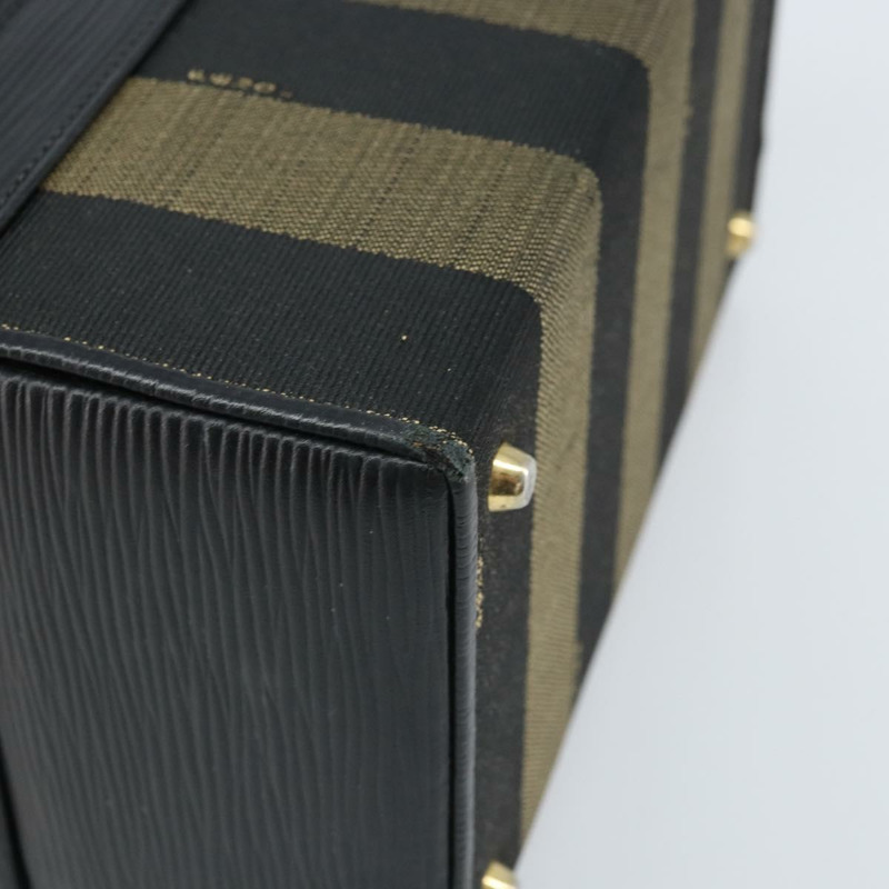 【日本直送】FENDI 胡桃色帆布手提包 PVC 兩用黑色棕色 正品 LNZ340-18