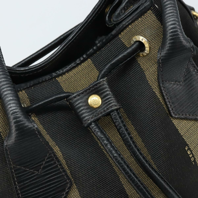 【日本直送】FENDI 胡桃色帆布手提包 PVC 兩用黑色棕色 正品 LNZ340-19