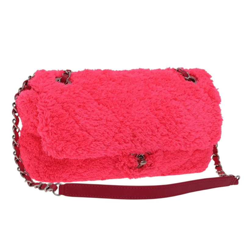 【日本直送】香奈兒 Matelasse 25 鏈條肩背包，粉紅色/銀色雙C標誌，貨號 171515SM-0