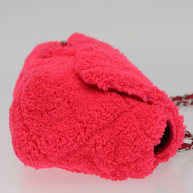 【日本直送】香奈兒 Matelasse 25 鏈條肩背包，粉紅色/銀色雙C標誌，貨號 171515SM-2