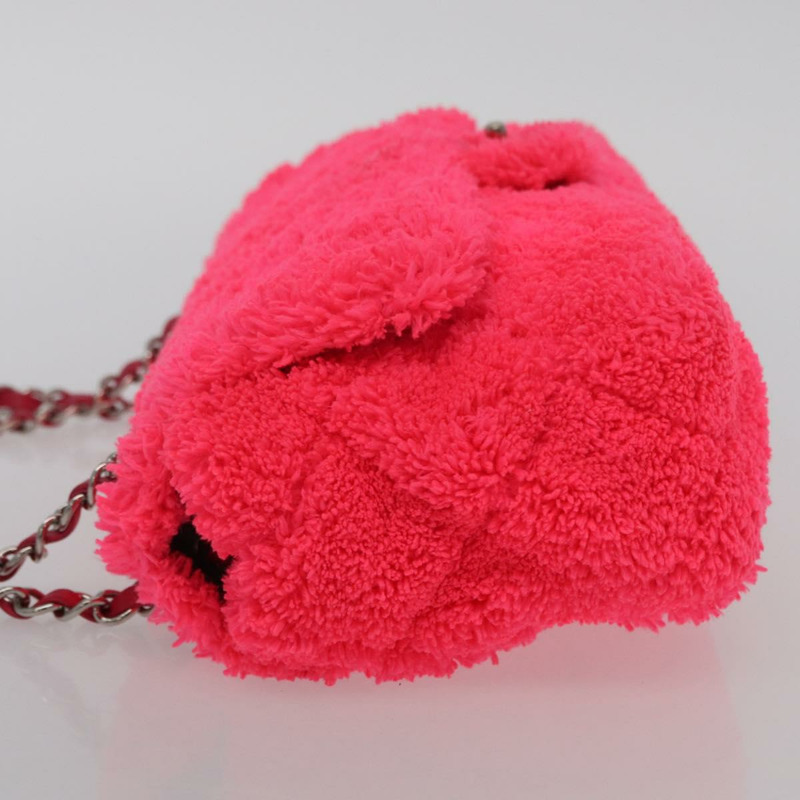 【日本直送】香奈兒 Matelasse 25 鏈條肩背包，粉紅色/銀色雙C標誌，貨號 171515SM-4