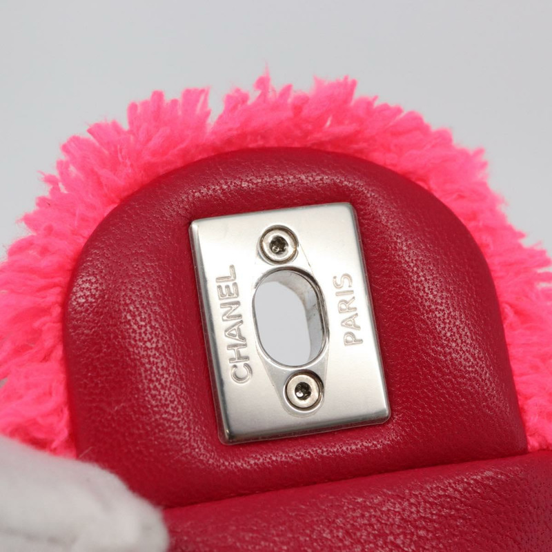 【日本直送】香奈兒 Matelasse 25 鏈條肩背包，粉紅色/銀色雙C標誌，貨號 171515SM-8