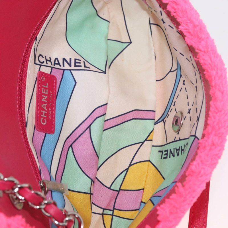 【日本直送】香奈兒 Matelasse 25 鏈條肩背包，粉紅色/銀色雙C標誌，貨號 171515SM-9