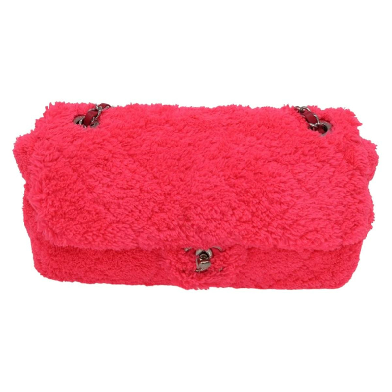 【日本直送】香奈兒 Matelasse 25 鏈條肩背包，粉紅色/銀色雙C標誌，貨號 171515SM-12