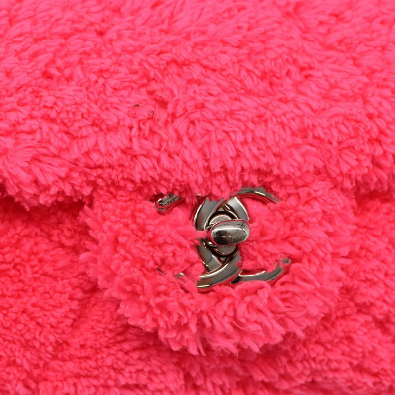 【日本直送】香奈兒 Matelasse 25 鏈條肩背包，粉紅色/銀色雙C標誌，貨號 171515SM-18