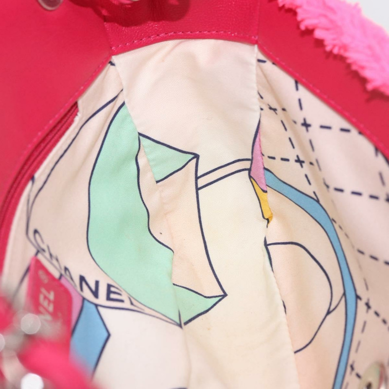 【日本直送】香奈兒 Matelasse 25 鏈條肩背包，粉紅色/銀色雙C標誌，貨號 171515SM-23