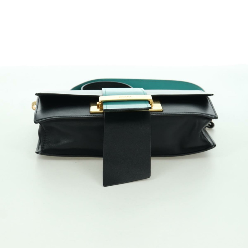 【日本直送】PRADA 灰色金色皮革肩背包，正品編號 173314V-4