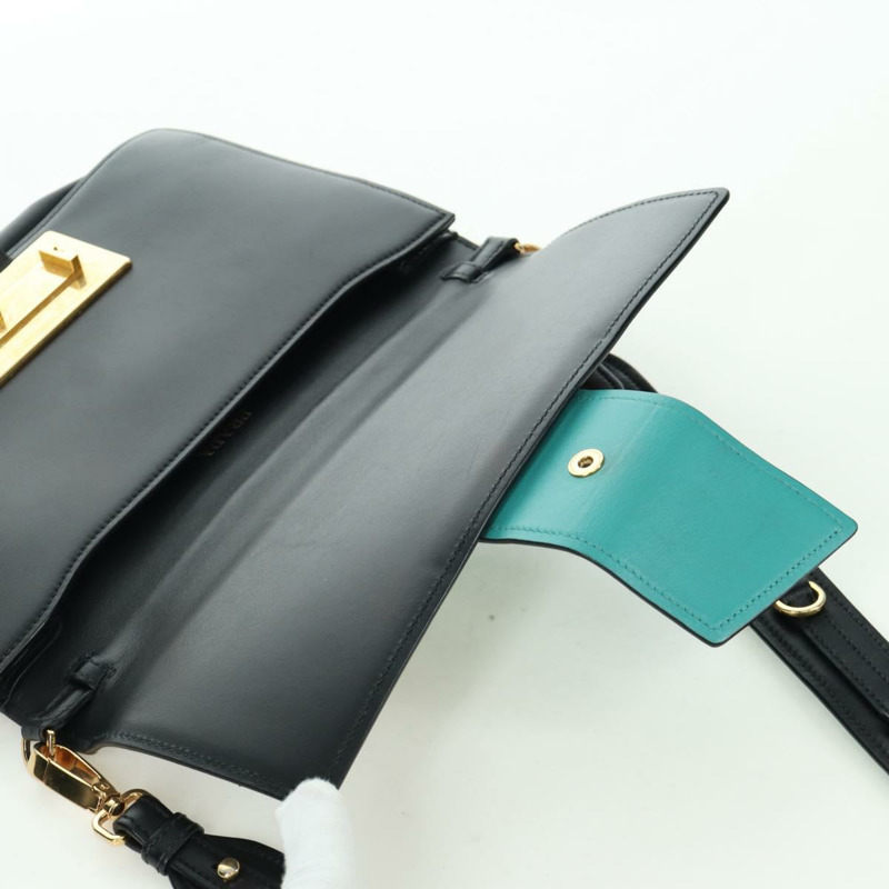 【日本直送】PRADA 灰色金色皮革肩背包，正品編號 173314V-9