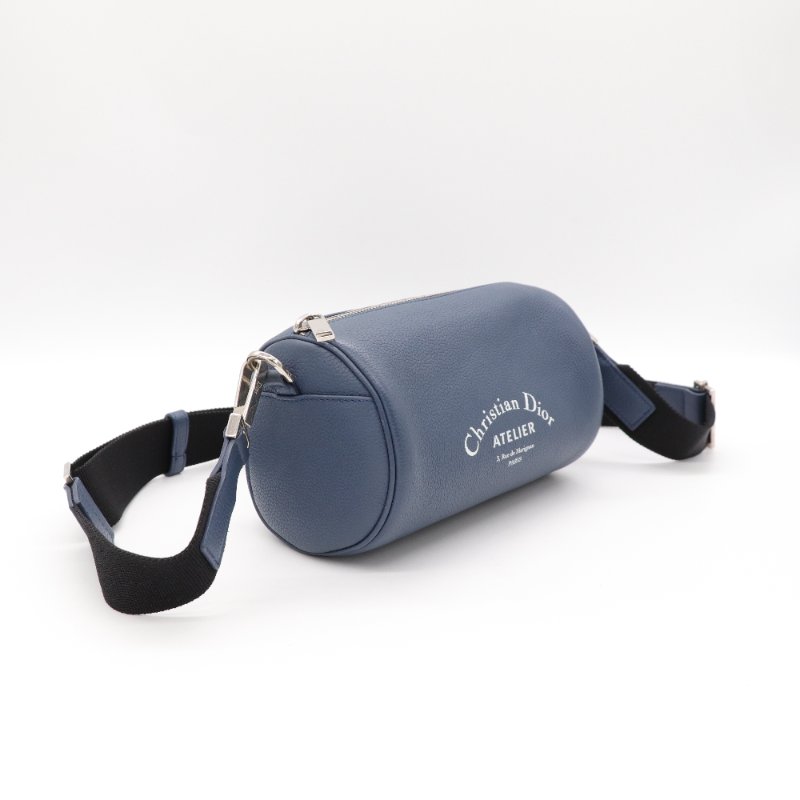 DIOR  藍色圓筒包-1