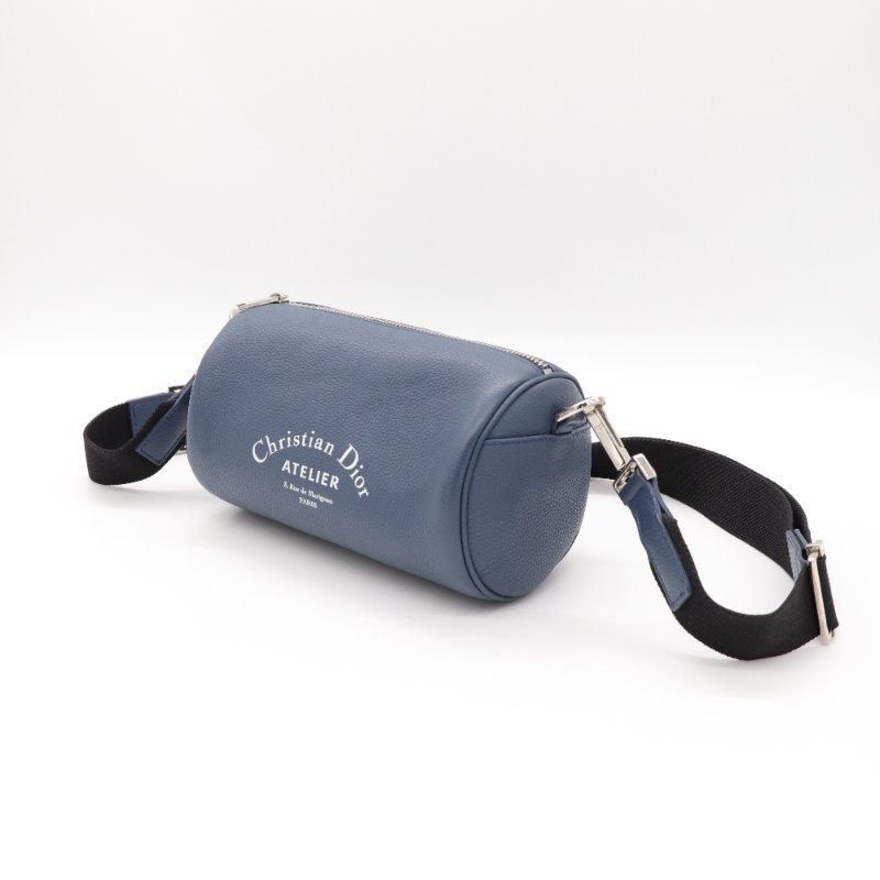 DIOR  藍色圓筒包-2