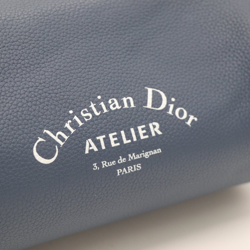 DIOR  藍色圓筒包-8