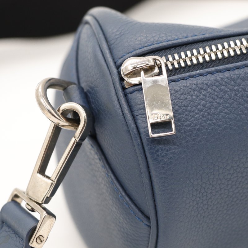 DIOR  藍色圓筒包-9