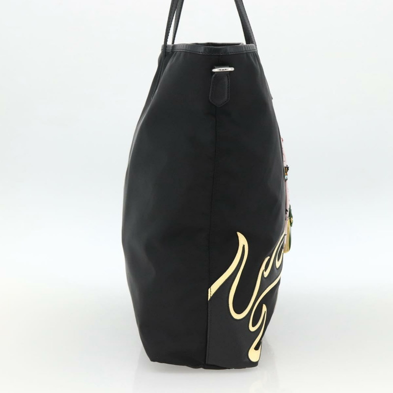 【日本直送】PRADA 尼龍托特包 黑色 銀色 正品 BA11146V-2