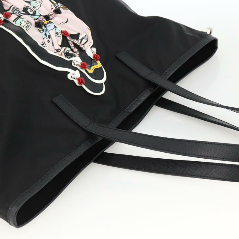 【日本直送】PRADA 尼龍托特包 黑色 銀色 正品 BA11146V-5