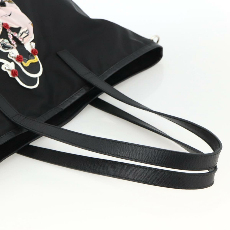 【日本直送】PRADA 尼龍托特包 黑色 銀色 正品 BA11146V-6