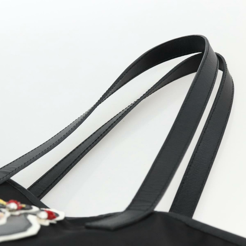 【日本直送】PRADA 尼龍托特包 黑色 銀色 正品 BA11146V-7