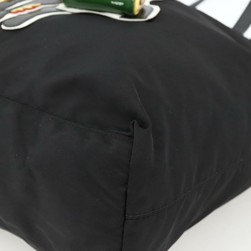 【日本直送】PRADA 尼龍托特包 黑色 銀色 正品 BA11146V-8