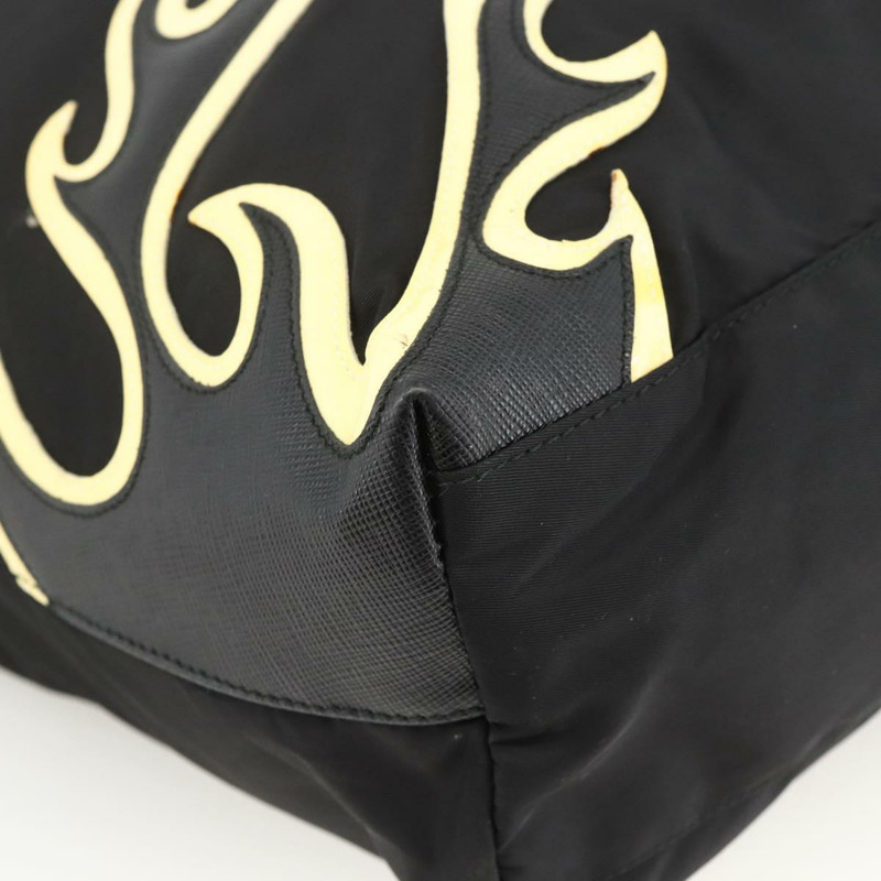 【日本直送】PRADA 尼龍托特包 黑色 銀色 正品 BA11146V-13