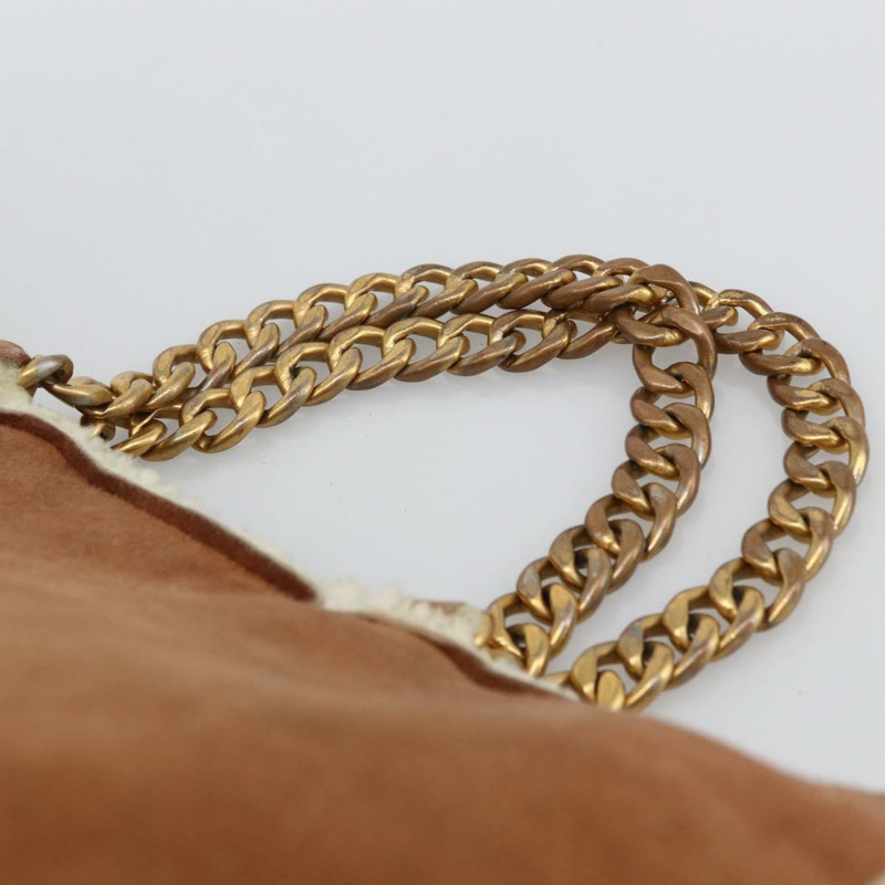 【日本直送】香奈兒鏈條手提包 Mouton 棕色金色 CC Auth bs33650-7