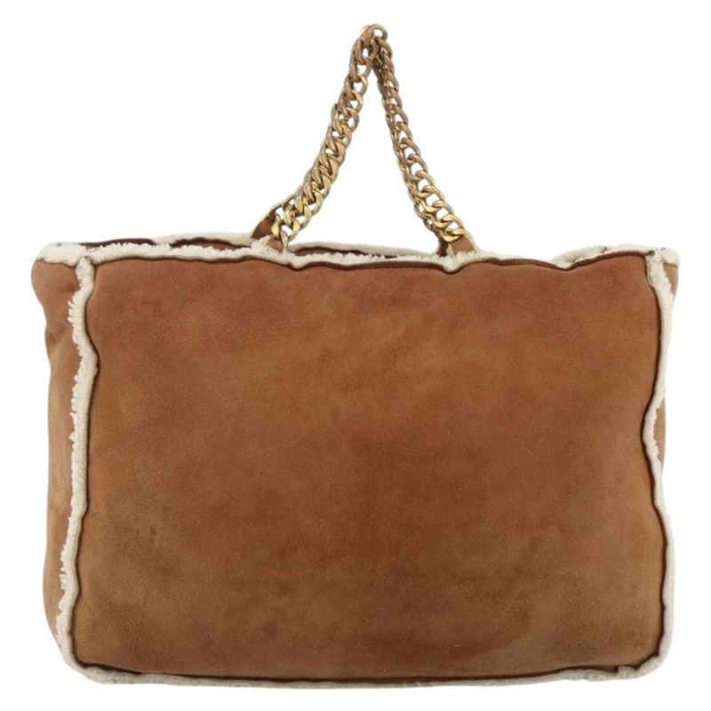 【日本直送】香奈兒鏈條手提包 Mouton 棕色金色 CC Auth bs33650-12