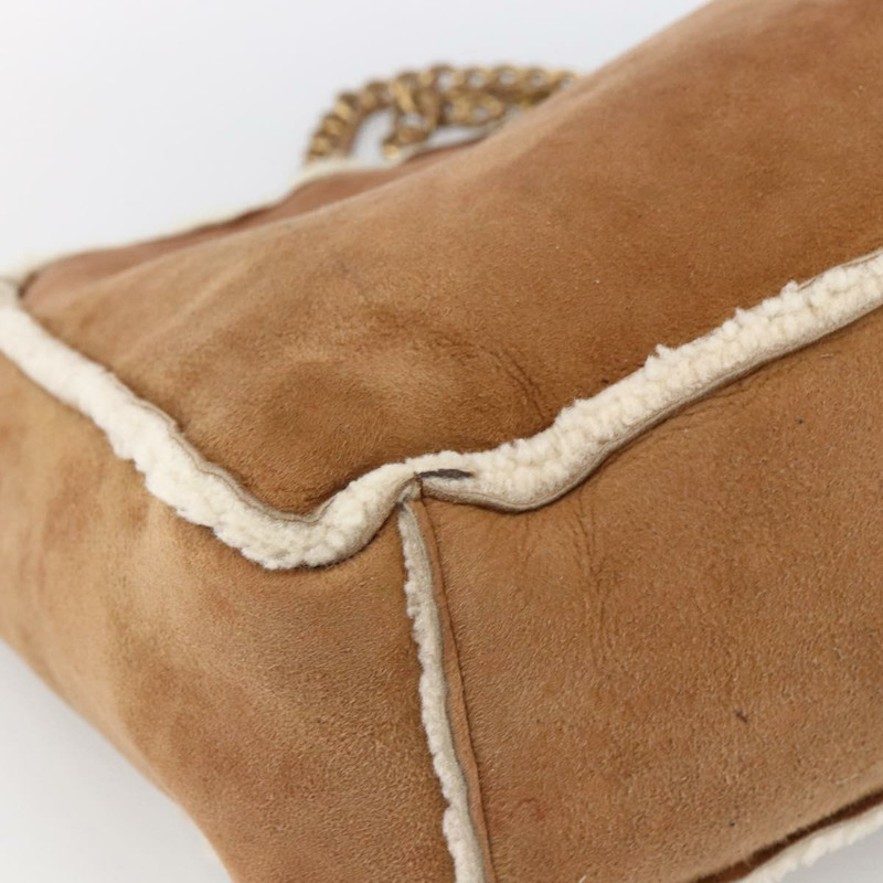 【日本直送】香奈兒鏈條手提包 Mouton 棕色金色 CC Auth bs33650-13