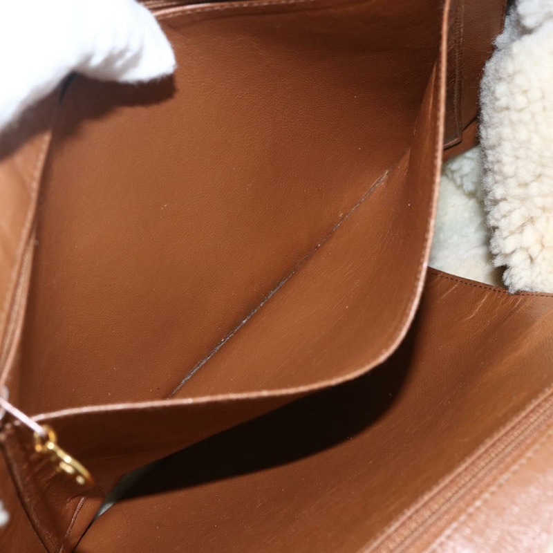 【日本直送】香奈兒鏈條手提包 Mouton 棕色金色 CC Auth bs33650-19