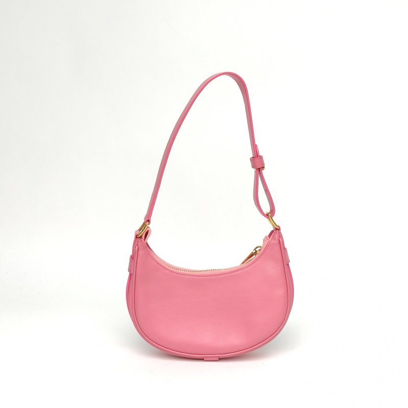 CELINE 粉色牛皮金扣AVA豌豆包腋下包Mini肩背包-2