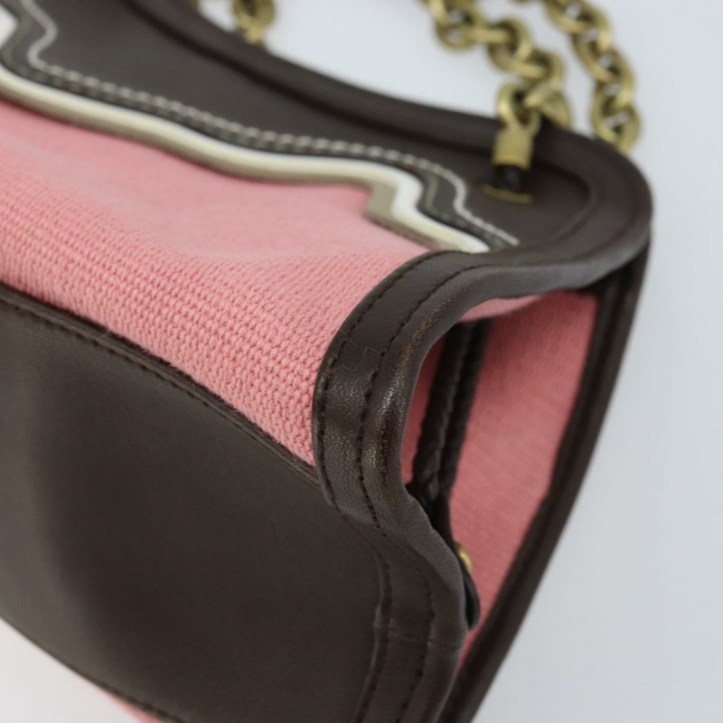 【日本直送】BOTTEGA VENETA 鏈條手提包 皮革帆布 兩用款 奧特萊斯 粉紅金色 正品 ARZ067V-8