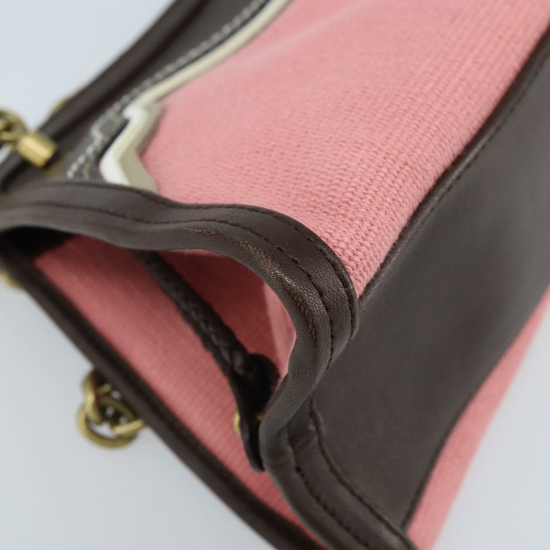 【日本直送】BOTTEGA VENETA 鏈條手提包 皮革帆布 兩用款 奧特萊斯 粉紅金色 正品 ARZ067V-15