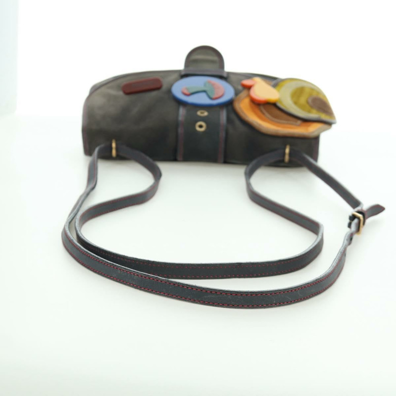 【日本直送】Miu Miu 單肩包 麂皮海軍藍金色 正品 ARZ130V-6