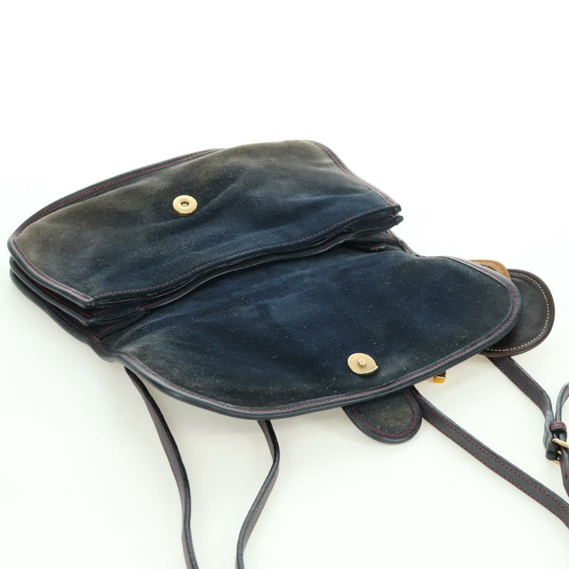 【日本直送】Miu Miu 單肩包 麂皮海軍藍金色 正品 ARZ130V-8