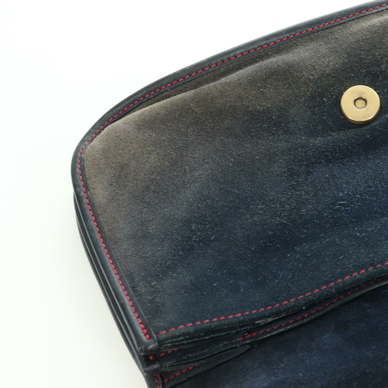 【日本直送】Miu Miu 單肩包 麂皮海軍藍金色 正品 ARZ130V-22