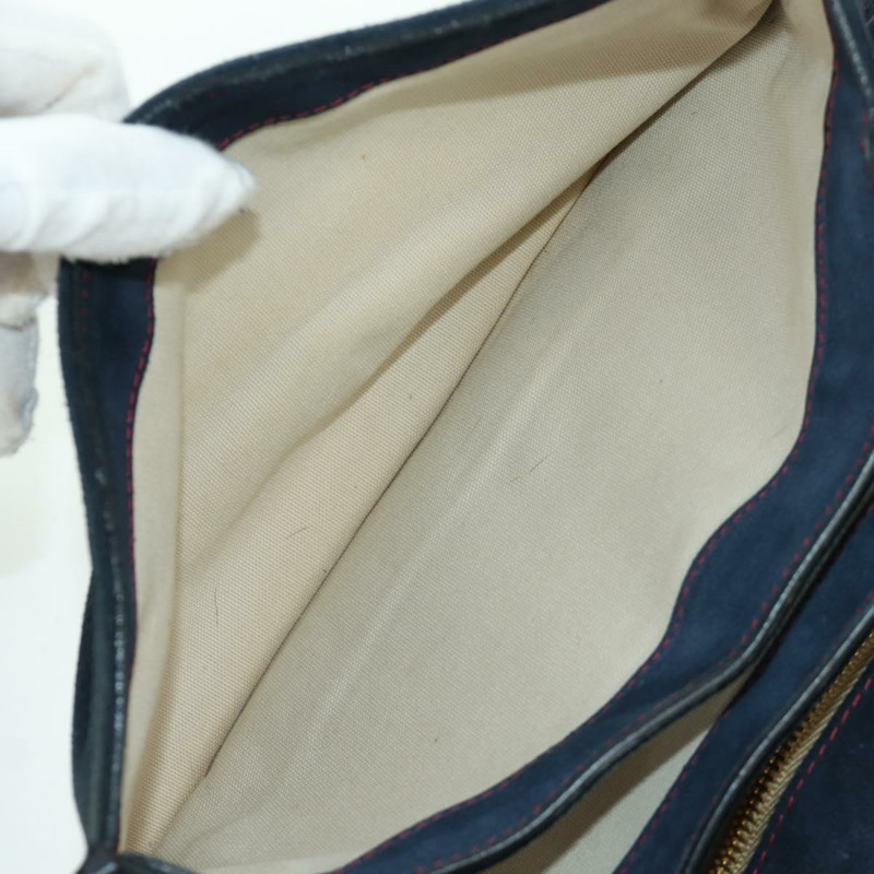 【日本直送】Miu Miu 單肩包 麂皮海軍藍金色 正品 ARZ130V-25