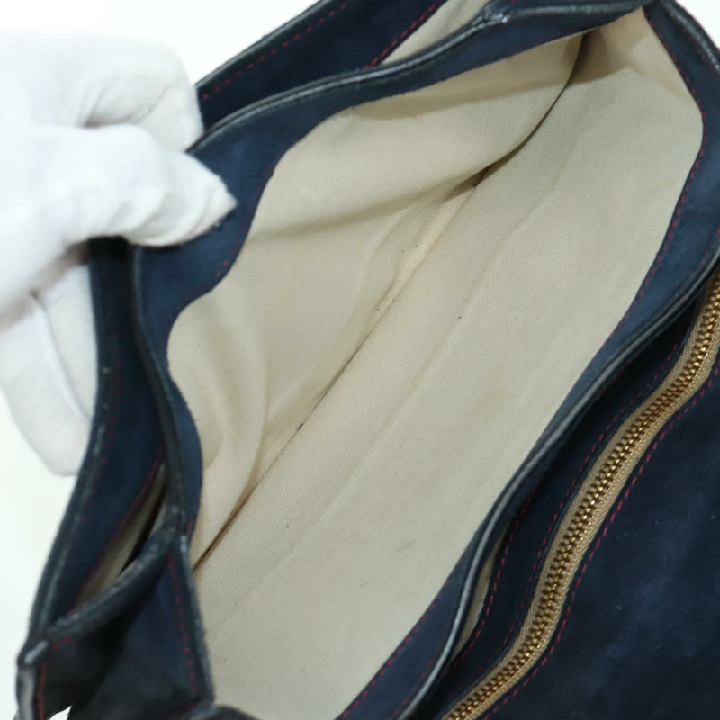 【日本直送】Miu Miu 單肩包 麂皮海軍藍金色 正品 ARZ130V-26