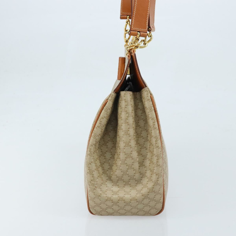 【日本直送】CELINE Macadam帆布托特包 PVC 米色 金色 正品 ARZ058V-2