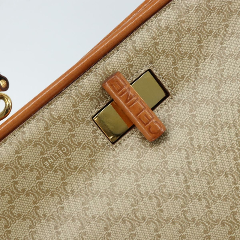 【日本直送】CELINE Macadam帆布托特包 PVC 米色 金色 正品 ARZ058V-17