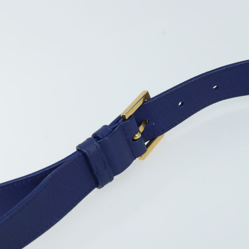 【日本直送】SAINT LAURENT Y Line 肩背包 皮革 藍色 金色 311214 正品 172514V-7