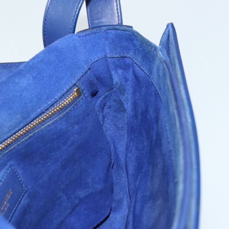 【日本直送】SAINT LAURENT Y Line 肩背包 皮革 藍色 金色 311214 正品 172514V-21