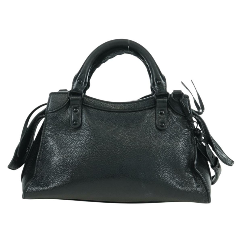 【日本直送】BALENCIAGA 經典款 City XS 手提包，皮革材質，黑色，兩用款，貨號 679231，正品 am10900V-1