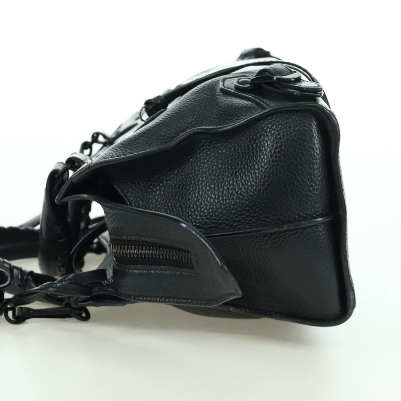【日本直送】BALENCIAGA 經典款 City XS 手提包，皮革材質，黑色，兩用款，貨號 679231，正品 am10900V-2