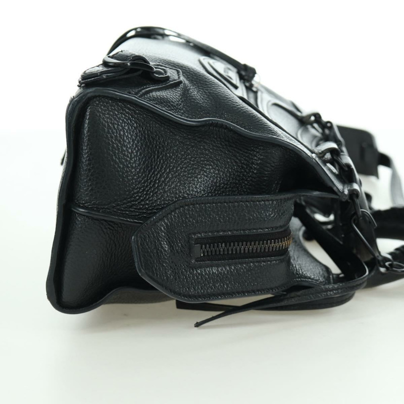 【日本直送】BALENCIAGA 經典款 City XS 手提包，皮革材質，黑色，兩用款，貨號 679231，正品 am10900V-3