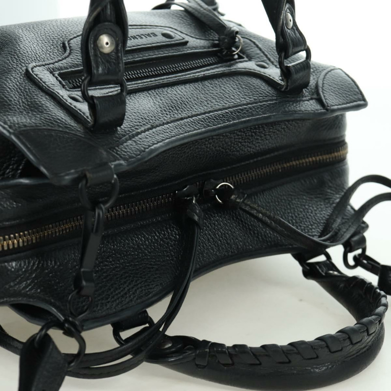 【日本直送】BALENCIAGA 經典款 City XS 手提包，皮革材質，黑色，兩用款，貨號 679231，正品 am10900V-5