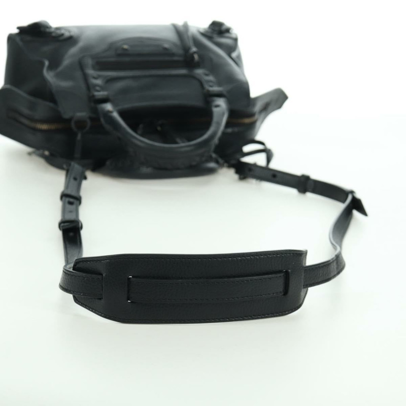 【日本直送】BALENCIAGA 經典款 City XS 手提包，皮革材質，黑色，兩用款，貨號 679231，正品 am10900V-7